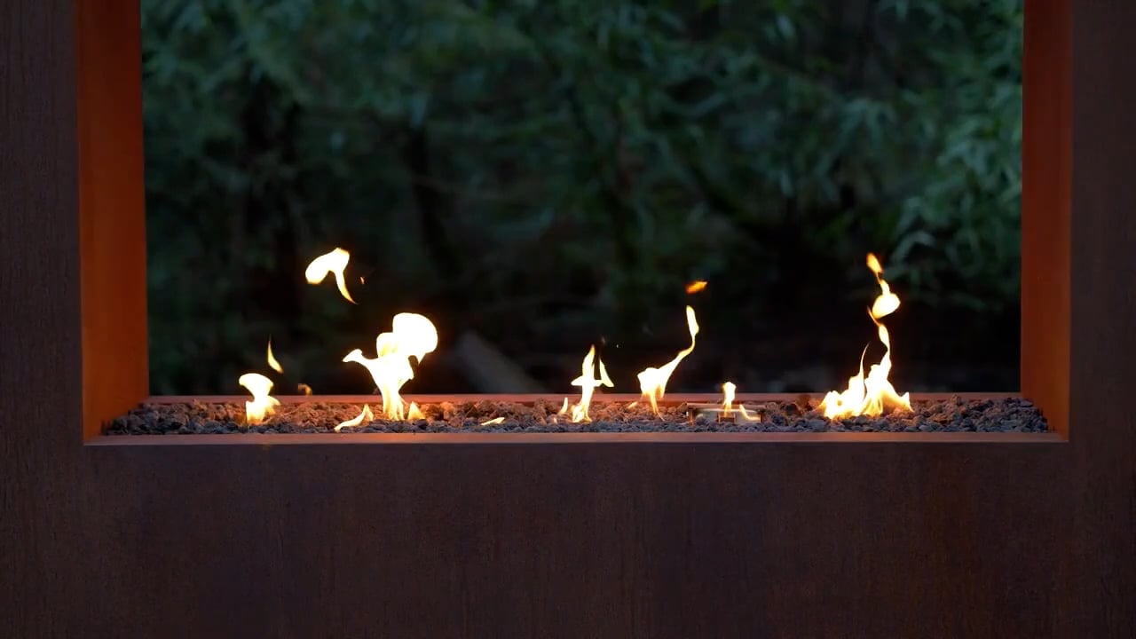 Kodo Corten Outdoor Fireplace – Watch It Burn