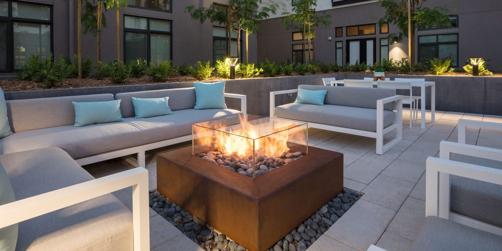 Bento 42 Corten Fire Pit With Glass