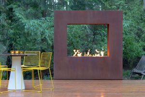 Kodo Corten Outdoor Fireplace