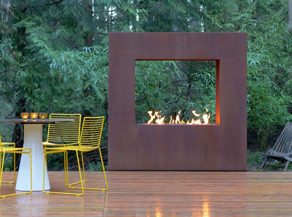 Kodo 72 Corten Outdoor Fireplace