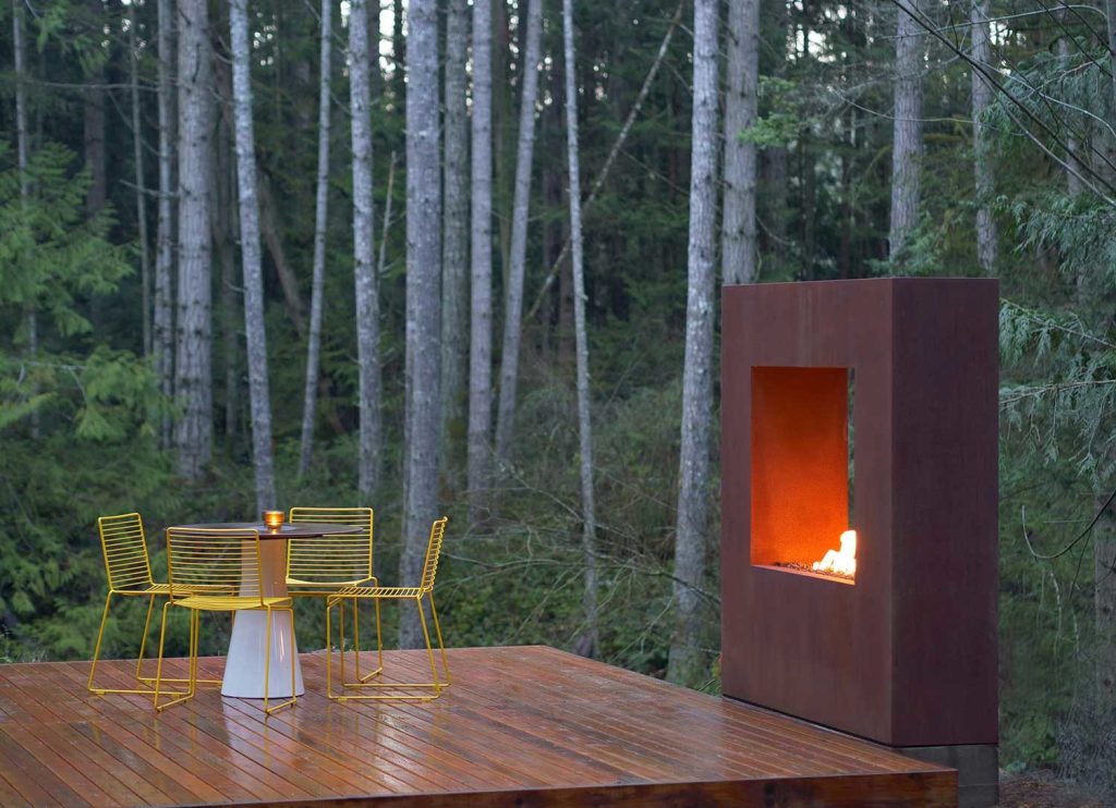 Kodo 72 Corten Outdoor Fireplace