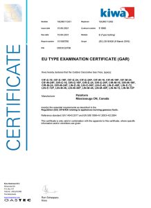 Paloform Kiwa CE Certificate