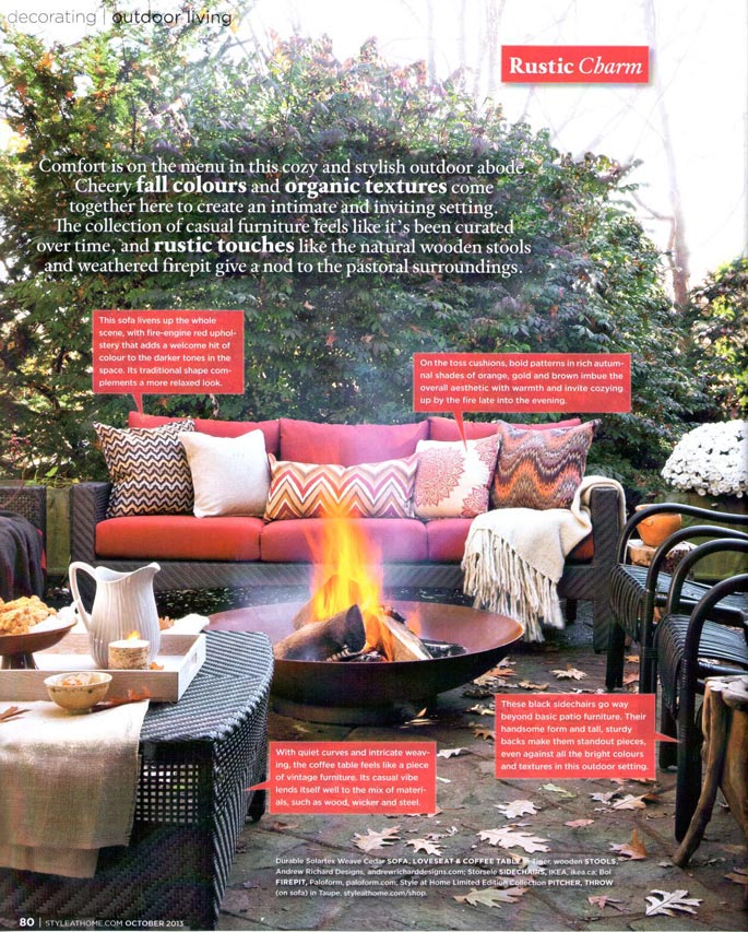 Style at Home October 2013 | Weathered Fire Pit