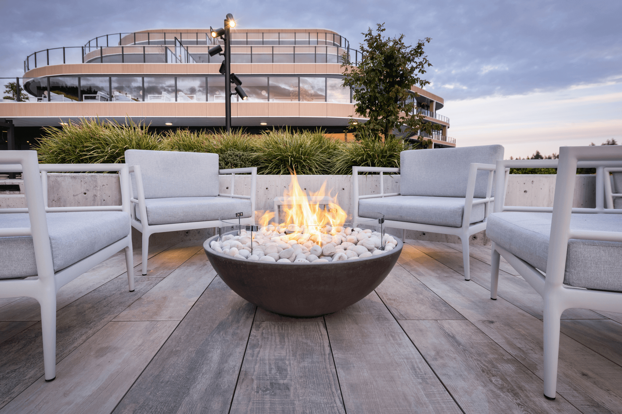 Miso concrete fire bowls