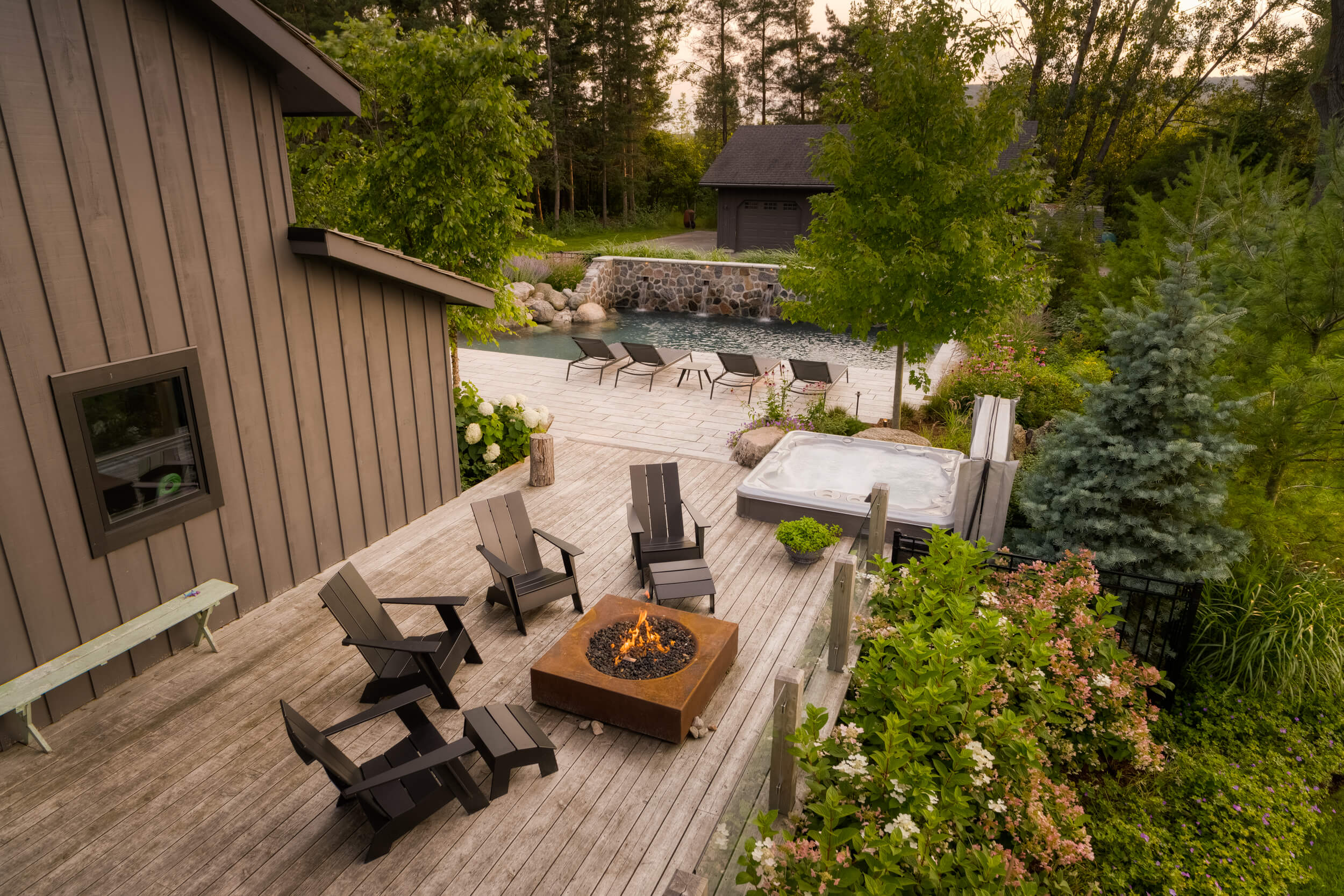 Caldera Modern Outdoor Living in Nottawa with Paloform’s Caldera Fire Pit