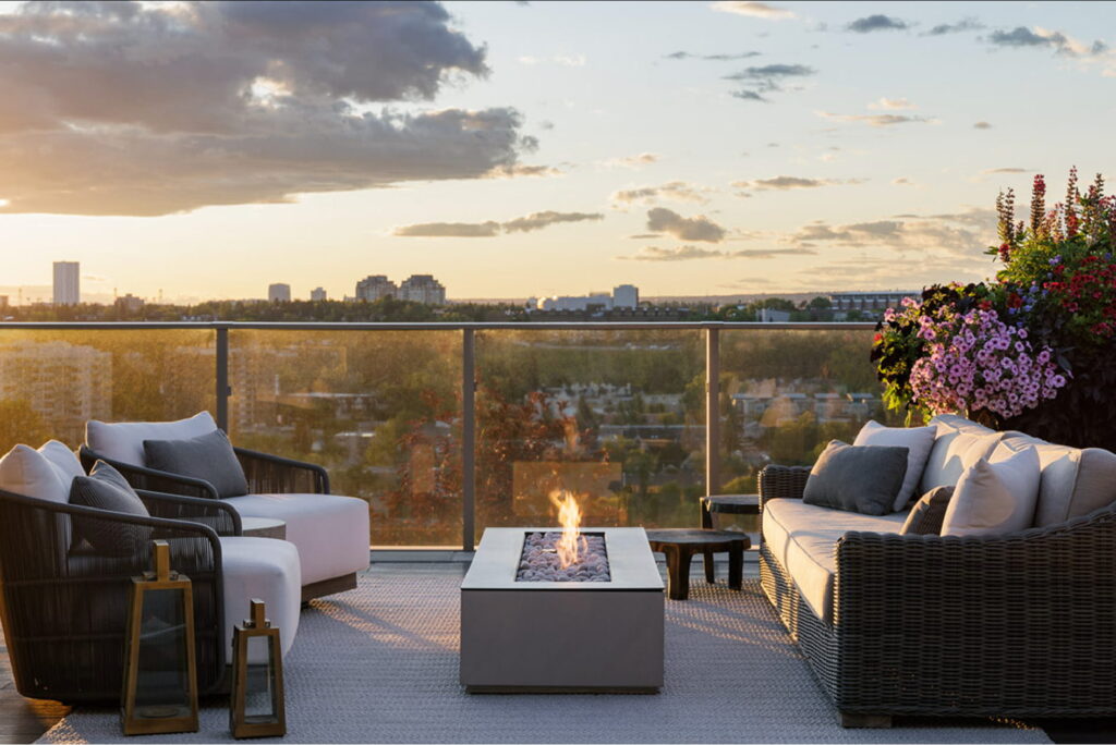 Robata Fire Pit in Ash Concrete with Stainless Steel Top