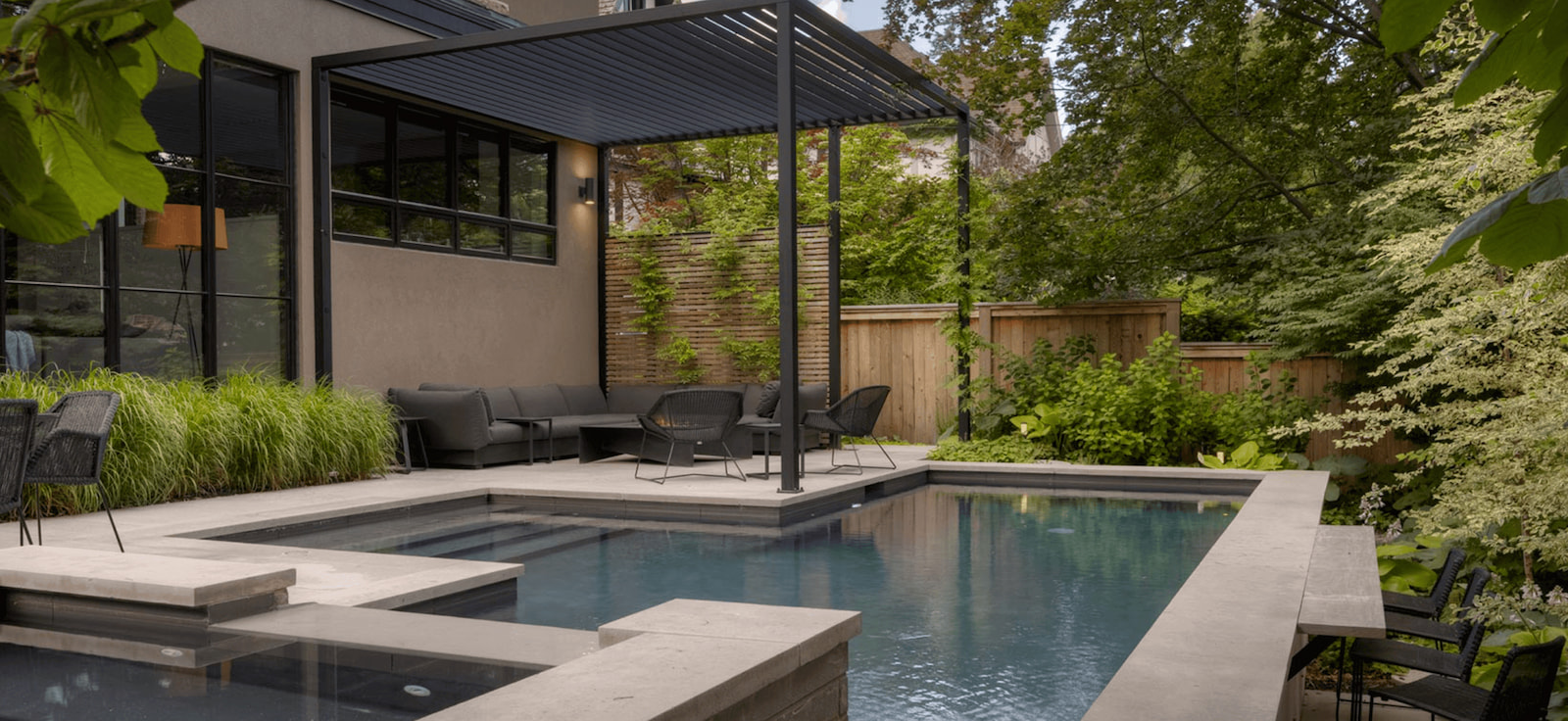 Square Fire Pits | Poolside retreat